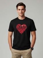 Men’s Outlaws Regular Fit T-Shirt with Valentines Day Theme Print | 100% Cotton Casual Wear