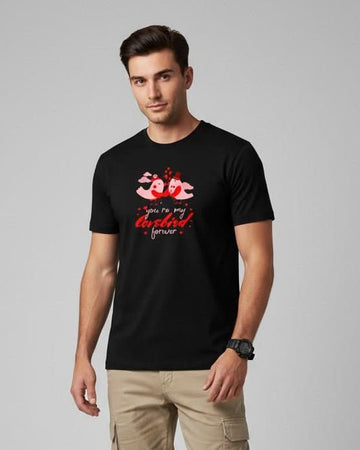 Men’s Outlaws Regular Fit T-Shirt with Valentines Day Theme Print | 100% Cotton Casual Wear