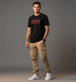 Men's Outlaws Fashion printed cotton T-shirt with casual fit, featuring bold graphic design and short sleeves.