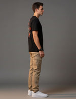 Men’s Outlaws Fashion printed cotton T-shirt, casual wear with bold graphic design, regular fit, suitable for everyday style.
