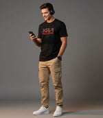 Men’s Outlaws Fashion printed cotton T-shirt with casual design, featuring a regular fit and graphic print on the front.