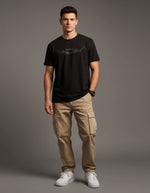 Men’s Outlaws Fashion printed cotton T-shirt with casual fit and bold graphic design, perfect for everyday wear.