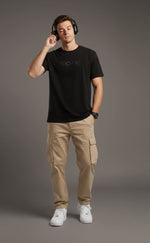 Men’s Outlaws Regular Printed T-Shirt in 100% cotton, casual wear with bold graphic design and comfortable fit.
