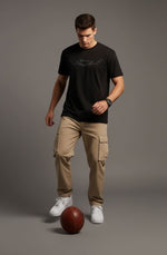 Men’s Outlaws Regular Printed Cotton T-Shirt showing a casual, comfortable fit with bold printed design.