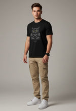 Men's Outlaws Fashion printed cotton T-shirt with casual fit, featuring bold graphic design and short sleeves.