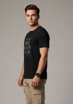 Men’s Outlaws regular fit printed T-shirt made of 100% cotton, featuring casual style with bold graphic design.