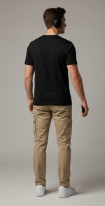 Men’s Outlaws Fashion printed cotton T-shirt with casual fit, featuring bold graphic design and short sleeves.