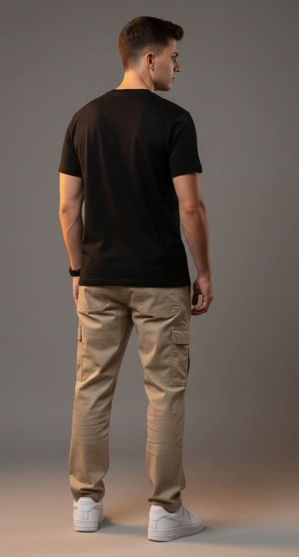 Men's Outlaws Fashion printed cotton T-shirt featuring casual fit and bold graphic design on front.