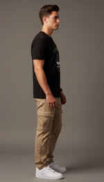 Men’s Outlaws Regular Printed Cotton T-Shirt with casual design, featuring bold graphic print on front, comfortable and stylish for everyday wear.