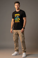 Men’s Outlaws Fashion printed cotton T-shirt with casual design, featuring a regular fit and bold graphic pattern.