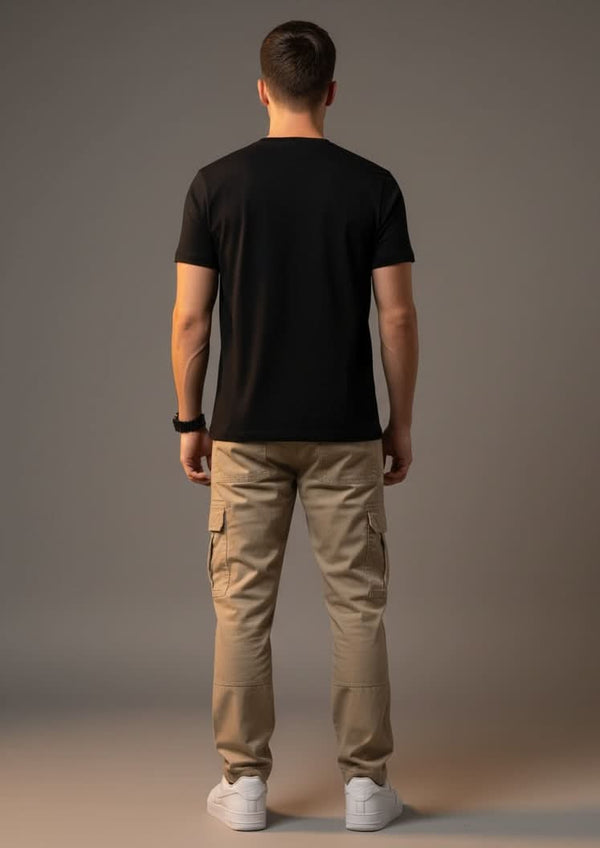 Men’s Outlaws Fashion printed cotton T-shirt with casual fit, featuring bold graphic design on the front.
