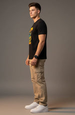 Men’s Outlaws Fashion printed regular fit cotton T-shirt with casual style and colorful graphic design.
