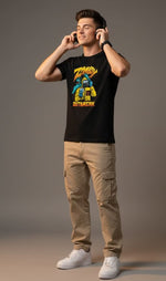 Men's Outlaws Fashion regular printed cotton T-shirt with casual style, featuring bold graphic design on front.