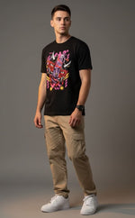 Men’s Outlaws Fashion printed cotton T-shirt with casual fit, featuring bold graphic design on the front.