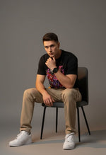 Men’s Outlaws Fashion printed T-shirt with casual fit, made from 100% cotton, featuring a bold graphic design.