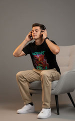 Men’s Outlaws Regular Printed T-Shirt made of 100% cotton with casual style, featuring a bold graphic design.