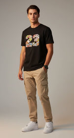 Men’s Outlaws Fashion printed T-shirt, 100% cotton casual wear, featuring a regular fit and bold graphic design.