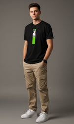 Men’s Outlaws Fashion printed cotton T-shirt with casual fit, featuring bold graphic design on front for everyday wear.