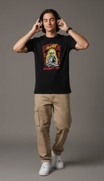 Men’s Outlaws Fashion printed T-shirt featuring casual design, 100% cotton fabric, with bold graphic print on front.