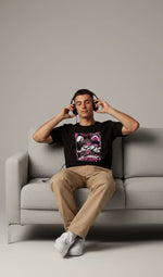 Men’s Outlaws Fashion printed 100% cotton T-shirt with casual fit, featuring a bold graphic design on the front.