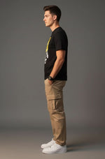 Men’s Outlaws Fashion printed cotton T-shirt with casual fit and bold graphic design, perfect for everyday wear.