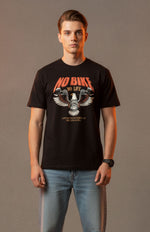 Men’s Outlaws Fashion printed cotton T-shirt with casual fit, featuring a bold outlaw graphic design on the front.