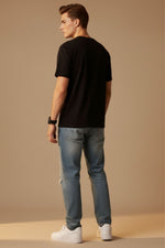Men’s Outlaws Fashion printed T-shirt featuring a casual 100% cotton design with bold graphic patterns.