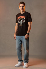 Men’s Outlaws Regular Printed T-Shirt made of 100% cotton, casual wear with bold graphic design and comfortable fit.