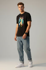 Men's Outlaws Fashion printed cotton T-shirt with casual fit, featuring bold graphic design and comfortable 100% cotton fabric.