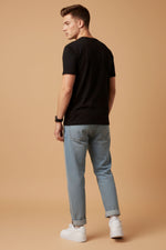 Men’s Outlaws Fashion printed cotton T-shirt with casual fit, featuring bold graphic design on the front.