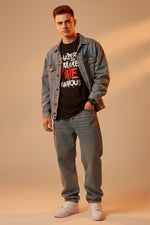 Men’s Outlaws Fashion regular fit printed cotton T-shirt with casual style, featuring bold graphic design on front.