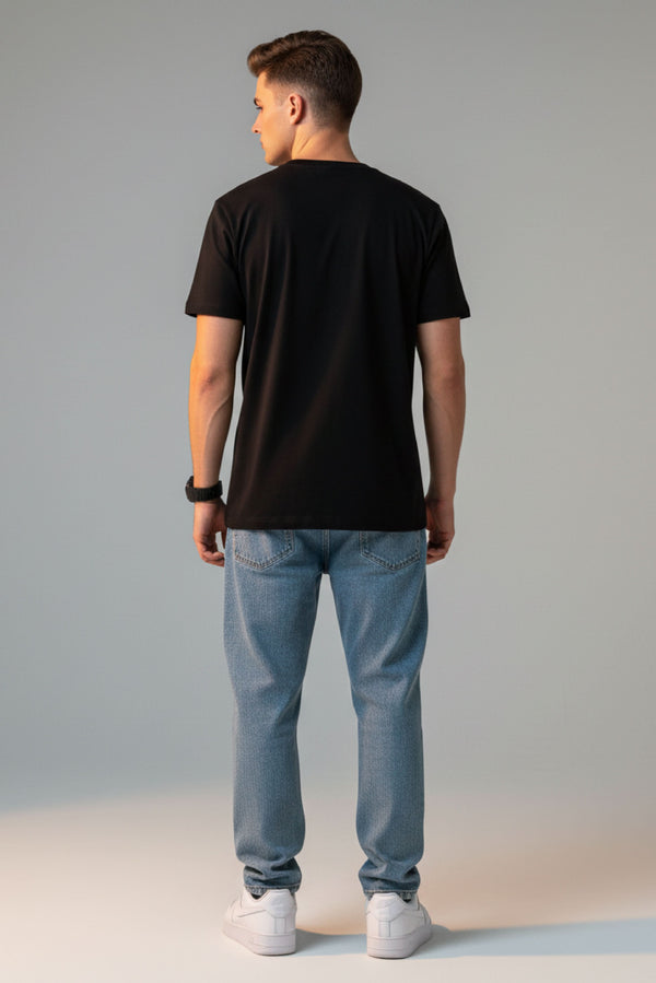 Men’s Outlaws Fashion printed cotton T-shirt featuring casual design and regular fit, perfect for everyday wear.