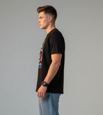 Men’s Outlaws Fashion printed cotton T-shirt with casual fit, featuring bold graphic design and comfortable short sleeves.