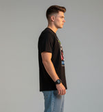 Men's Outlaws Fashion printed cotton T-shirt with casual fit, featuring bold graphic design and short sleeves.