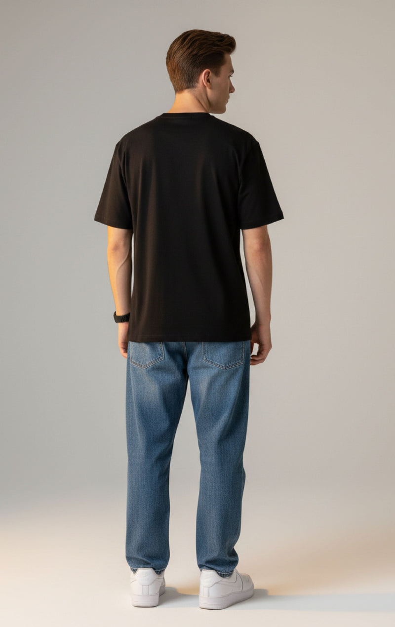 Men’s Outlaws Regular Printed T-Shirt in 100% cotton, casual wear with bold graphic design and comfortable fit.