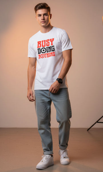 Men’s Outlaws Fashion printed cotton T-shirt with casual fit, featuring bold graphic design on front.
