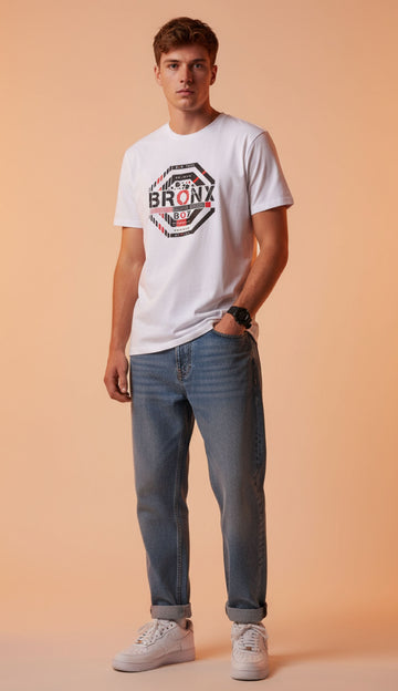Men’s Outlaws Regular Printed T-Shirt in 100% cotton, casual wear with bold graphic design and comfortable fit.
