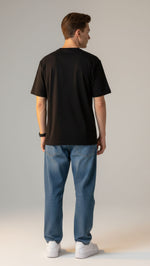 Men’s Outlaws Regular Printed T-Shirt made of 100% cotton, featuring bold graphics, casual style, and Outlaws Fashion branding.