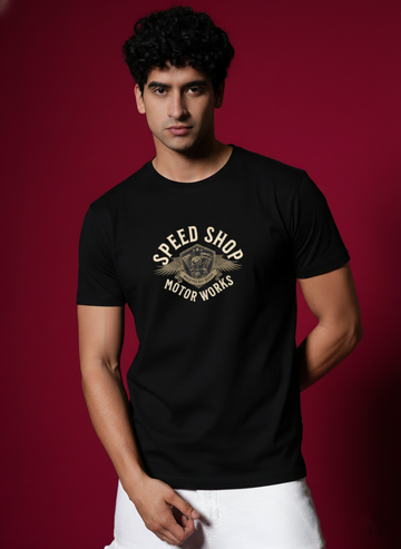 Men’s Outlaws Regular Printed T-Shirt – 100% Cotton Casual Wear