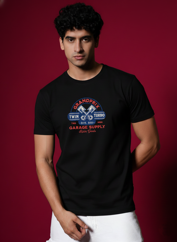 Men’s Outlaws Regular Printed T-Shirt – 100% Cotton Casual Wear