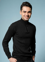Men’s Pure Cotton Textured Knit Sweater – Premium Comfort & Timeless Style