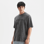 Men's Outlaws Acid Wash Grey T-Shirt from My Store, showing the distressed fabric and casual fit on a plain background.