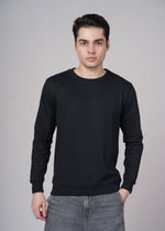 Outlaws Black Sweatshirt for Men, casual fit with logo detail, shown on a model with a plain background.