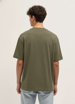 Men's Olive Green Skateboard Graphic Streetwear T-Shirt