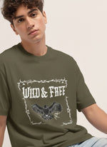 Olive Green Casual Streetwear T-Shirt by Outlaws Fashion