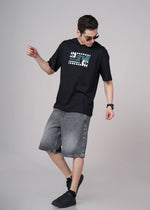 Men's Outlaws Graphic T-Shirt by Outlaws Fashion featuring bold graphic design on black cotton fabric.