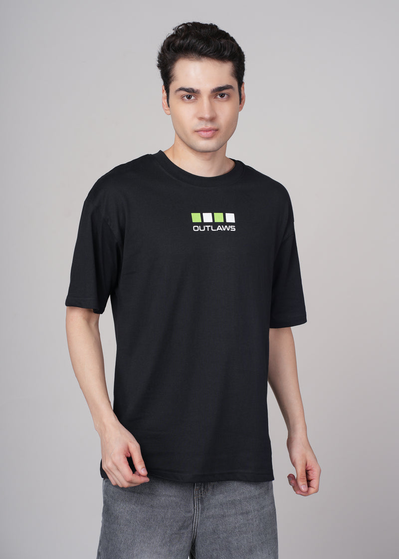 Men's Outlaws Graphic T-Shirt from Outlaws Fashion, featuring bold print design and casual fit, shown on a model.