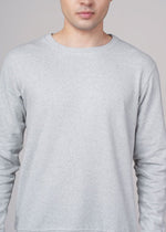 Outlaws Grey Melenge sweatshirt for men, featuring a casual fit and stylish design, displayed on a hanger against a plain background.
