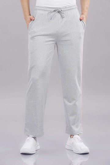 Outlaws men white track pants cotton blend front view