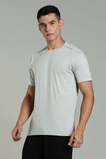 Light grey men's athleisure T-shirt by Outlaws Fashion featuring a casual fit and soft fabric, ideal for active and relaxed wear.